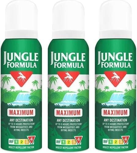 jungle formula maximum any destination 125ml aerosol, (pack of 3) jungle formula maximum any destination 125ml aerosol, (pack of 3)