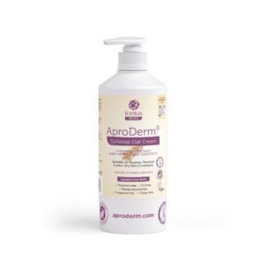 AproDerm® Colloidal Oat Cream 500ml Pump – Paraffin Free, Vegan, 2-in-1 Moisturiser and Soap Substitute for Dry Skin, Eczema, Dermatitis and Psoriasis