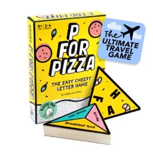 Big Potato P for Pizza | Fast-Paced Word Card Game for Kids, Teens & Adults | Pocket-Sized Travel Game for 2-4 Players | Perfect for Game Night, Age 8
