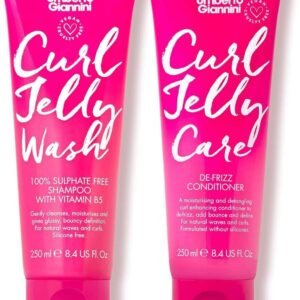 Umberto Giannini Curl Jelly Shampoo & Conditioner - Jelly Wash & Jelly Care - Vegan, Cruelty Free, & Sulfate Free for Curly or Wavy Hair - No Frizz
